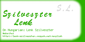 szilveszter lenk business card